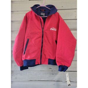 VTG 80's Enjoy Coca Cola Jacket  Sportsmaster Polar Fleece Lining Large NEW
